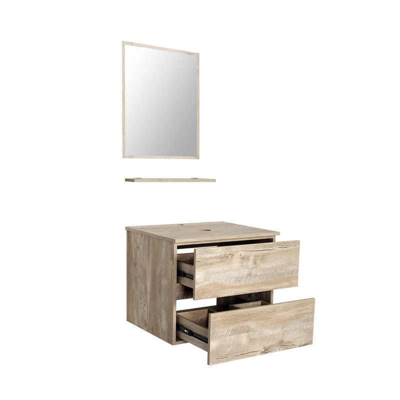 Millwood Pines Kordell 24'' Wall Mounted Single Bathroom Vanity with